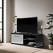 Тумба під телевізор з полицями "MOON" ММ стильна тумбочка / підставка під TV