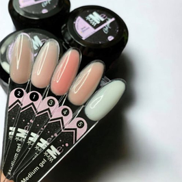 Гелі для нарощування "Medium Gel" для техніки без опилу Wink Me