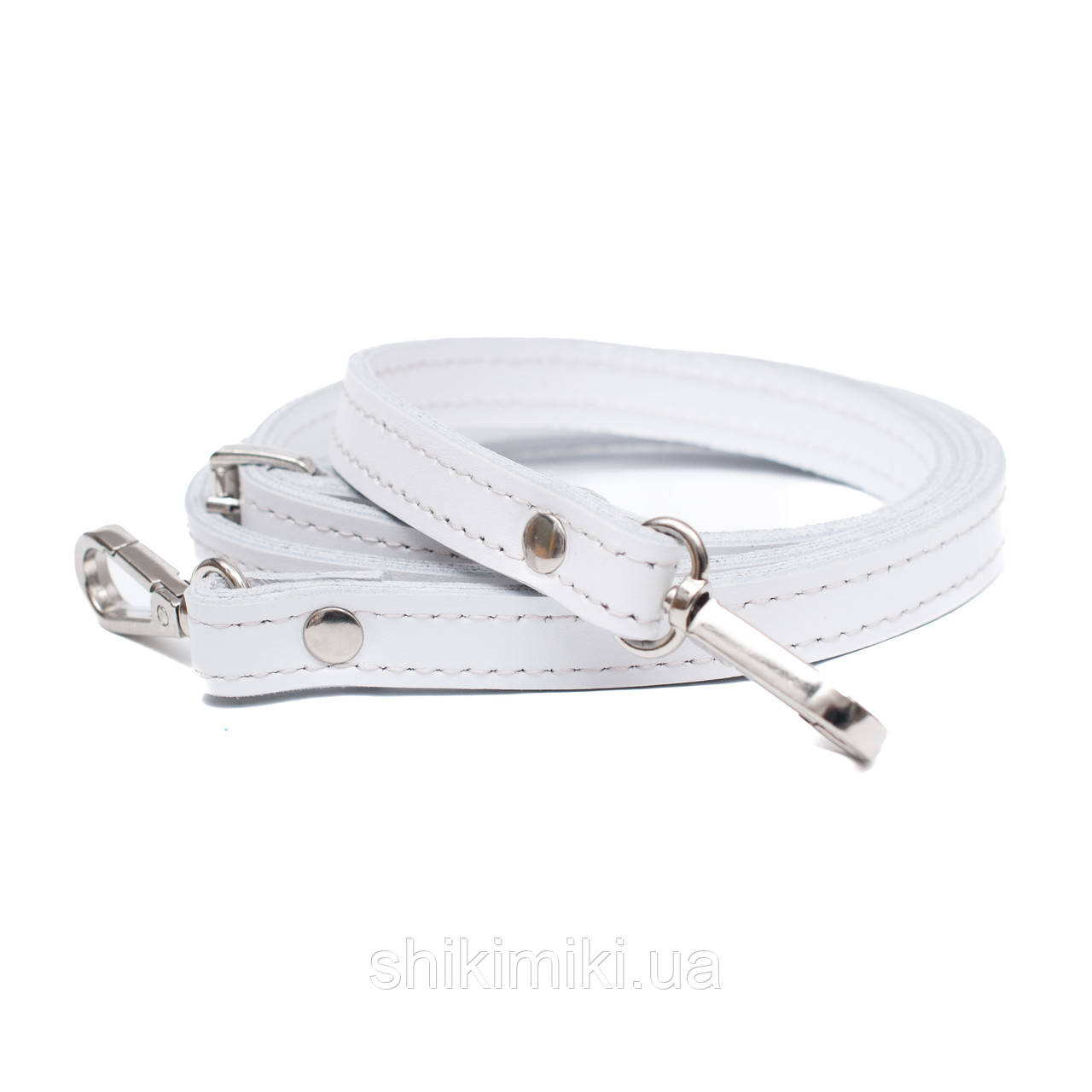 Ремінь плечовий двохшаровий з регулюванням (120*1.5 см), колір Білий, фото 1