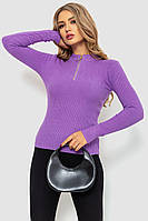 Кофта жіноча в рубчик, колір бузковий, розмір S-M, 221R336