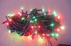 Гірлянда новорічна різнобарвна на 300 лампочок