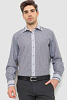 Рубашка мужская в полоску, цвет светло-серый, размер S, 131R140096