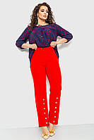 Класичні жіночі штани, прямого крою, колір Червоний, розмір XL, 102R287