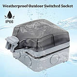 Вулична розетка для двору саду з вологозахистом IP66, фото 6
