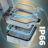 Вулична розетка для двору саду з вологозахистом IP66, фото 5