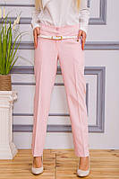 Класичні жіночі штани, рожевого кольору, з поясом, розмір 44, 182R245