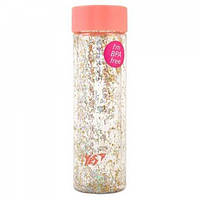 Пляшка для води YES з блискітками "Shine", 570 мл, кришка персикового кольору