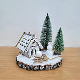 Новорічна зимова сніжна композиція на стіл, подарунок дитині на Миколая, подарунок на новий рік, фото 5