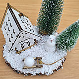 Новорічна зимова сніжна композиція на стіл, подарунок дитині на Миколая, подарунок на новий рік, фото 6