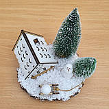 Новорічна зимова сніжна композиція на стіл, подарунок дитині на Миколая, подарунок на новий рік, фото 7