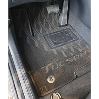 Автокилимки ворсові в салон HYUNDAI Tucson hybrid 2021- комплект текстильних килимків для автомобіля