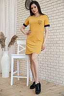 Платье в спортивном стиле, цвет Горчичный, размер 44, 119R405