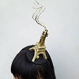 Новорічний  капелюшок  з ейфелевою вежею. Новорічний обруч для дорослих на новорічну вечірку чи корпоратив, фото 3