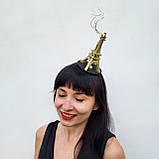 Новорічний  капелюшок  з ейфелевою вежею. Новорічний обруч для дорослих на новорічну вечірку чи корпоратив, фото 8