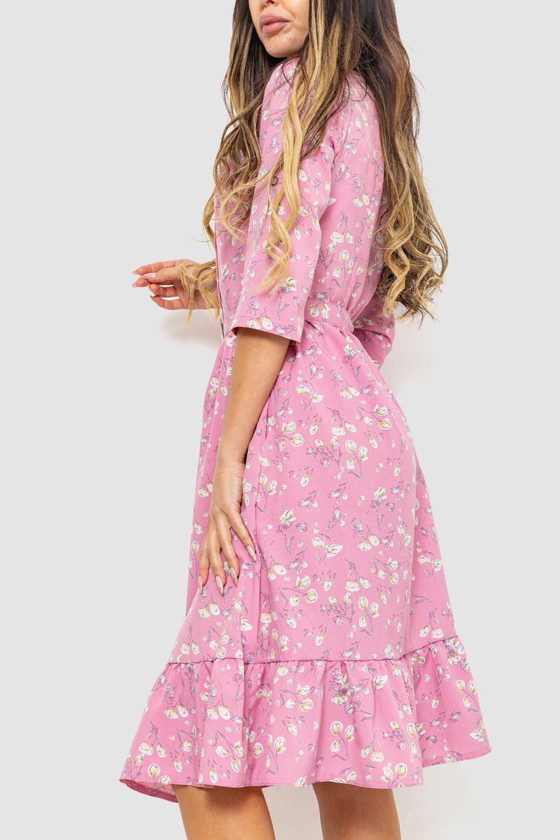 Сукня з принтом, колір рожевий, розмір L, 230R040-4 - фото 3 - id-p2035367081