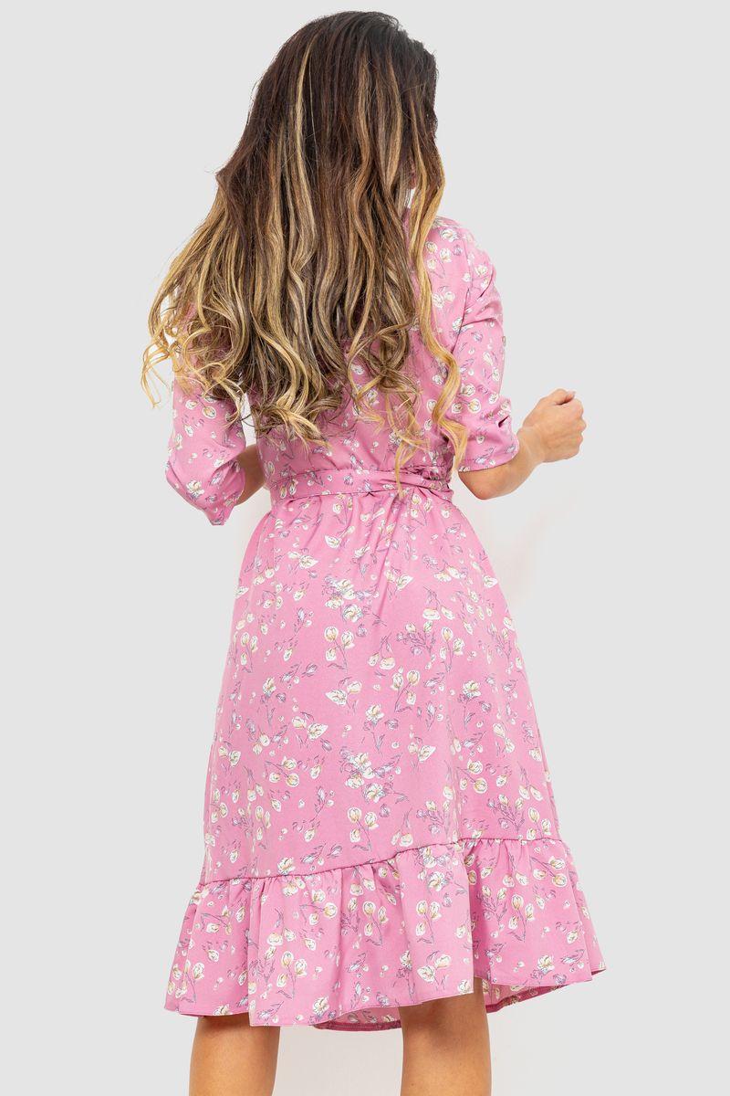 Сукня з принтом, колір рожевий, розмір L, 230R040-4 - фото 4 - id-p2035367081