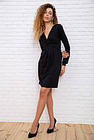 Мини-платье с V-образным вырезом, черного цвета, размер XS, 167R050-2