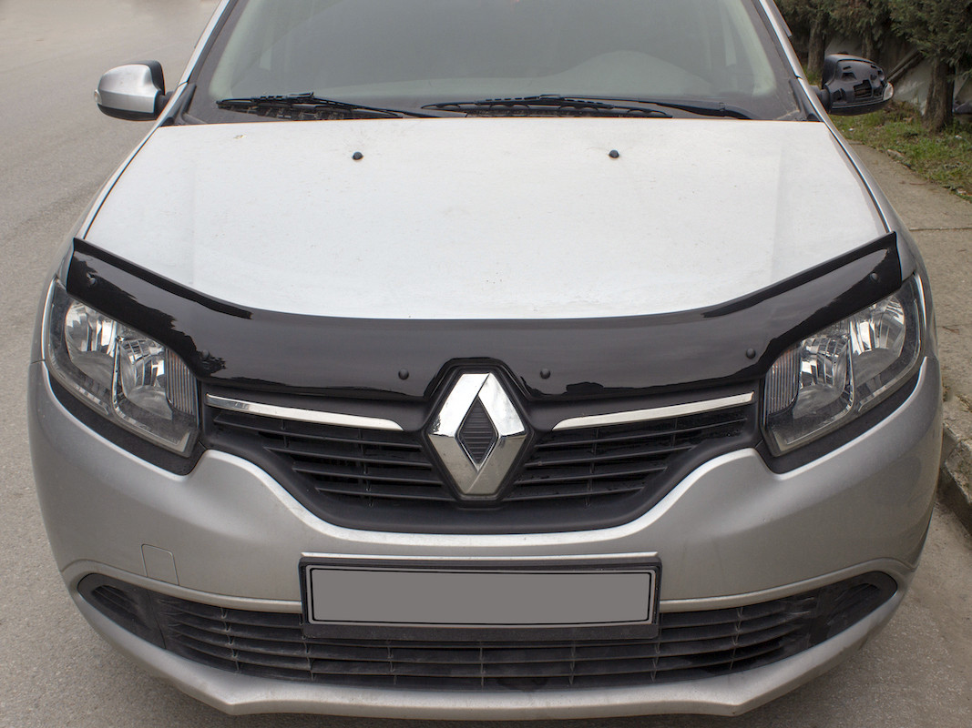 Дефлектор капоту (EuroCap) для Renault Sandero 2013-2022 рр