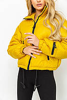 Куртка женская укороченная, цвет горчичный, размер L, 198R2859