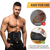 Електричний пояс-стимулятор для преса EQ-66 (W24), Тренажер для преса, живота, рук і ніг, фото 4