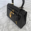 Шкіряна жіноча сумка Hermes Kelly 22 см, фото 4
