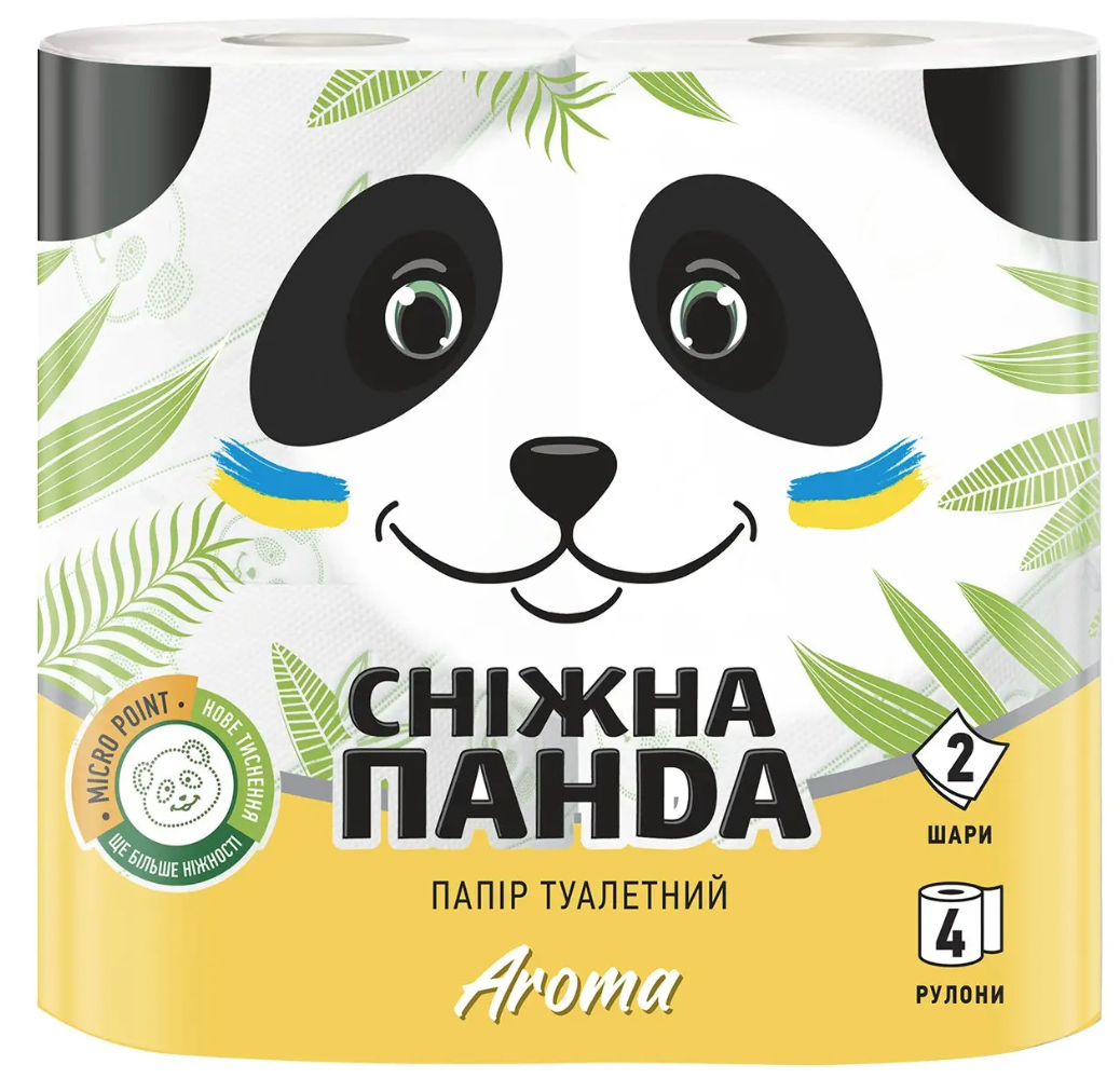 Туалетная бумага Сніжна панда Aroma 4шт