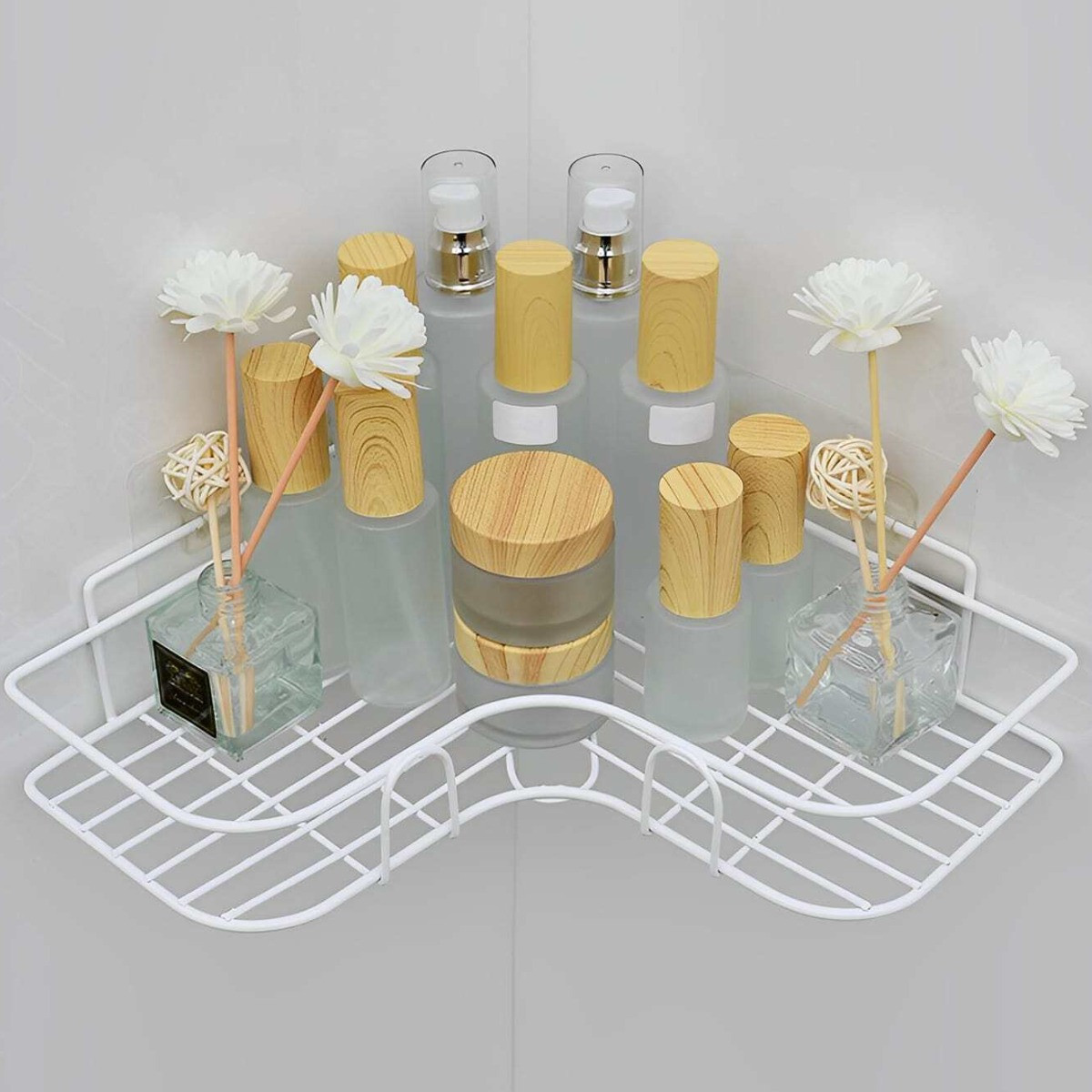 Полиця кутова у ванну Modern Home 27 х 27.4 х 4.5 см (TL00407)