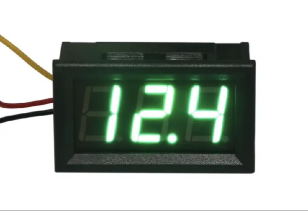 Встраиваемый вольтметр 0,56", DC 0-30V, зеленый, фото 1