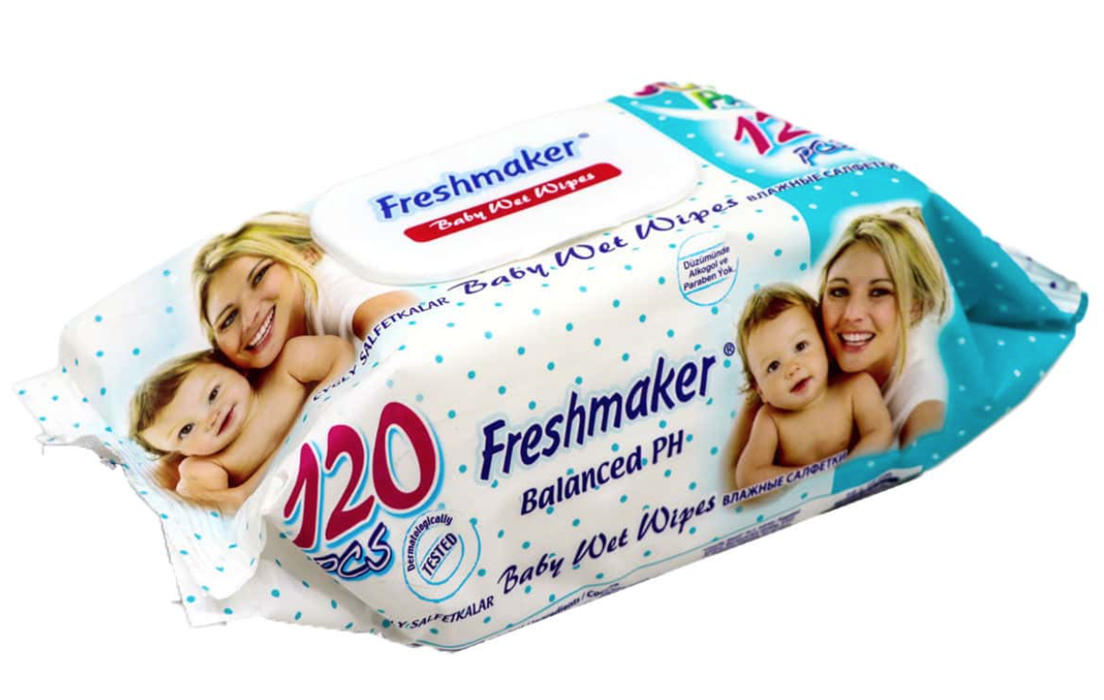 Вологі серветки дитячі Freshmarker 120 шт.