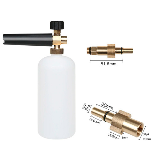 Пінна насадка пінник 1л для мийок Bosch Aquatak Interskol B&D Makita, S4, фото 1