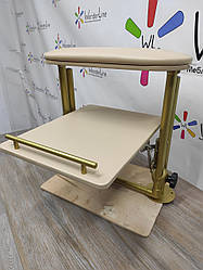Педикюрна підставка GOLD з полицею для педикюрного крісла Трон врізна підніжка для педикюру Тера/8 G