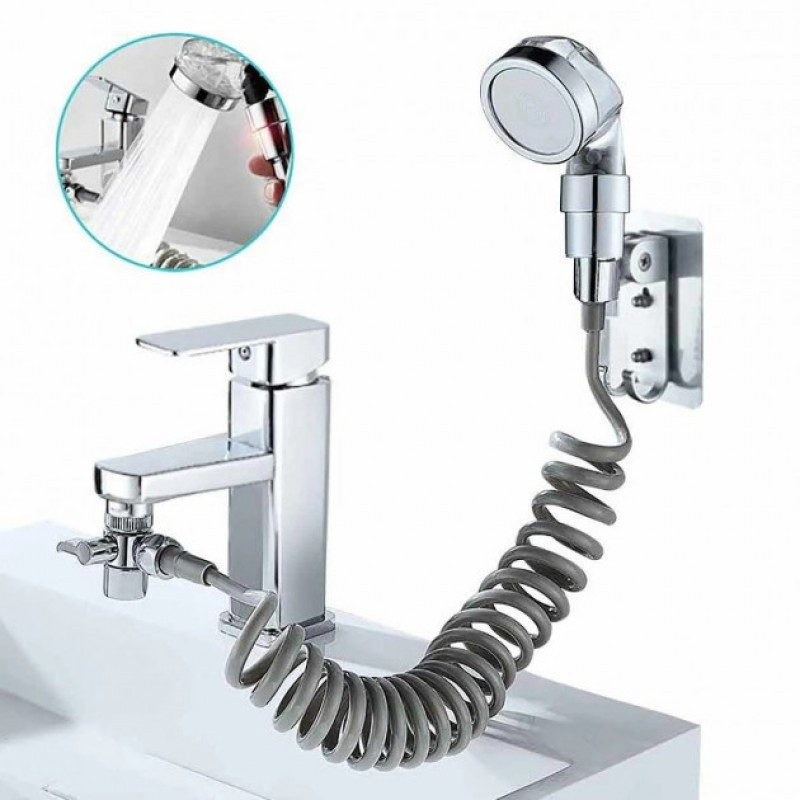 Душова система з насадкою на кран у умивальник з турмаліном Modified Faucet With External Shower