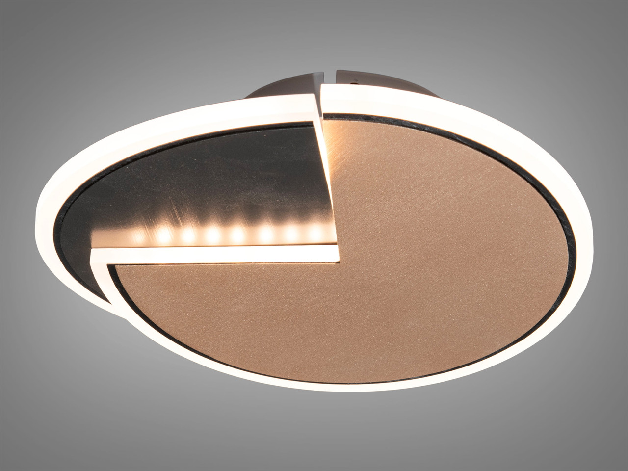 Світлодіодний стельовий світильник геометричний сірий золото для вітальні 4435-240