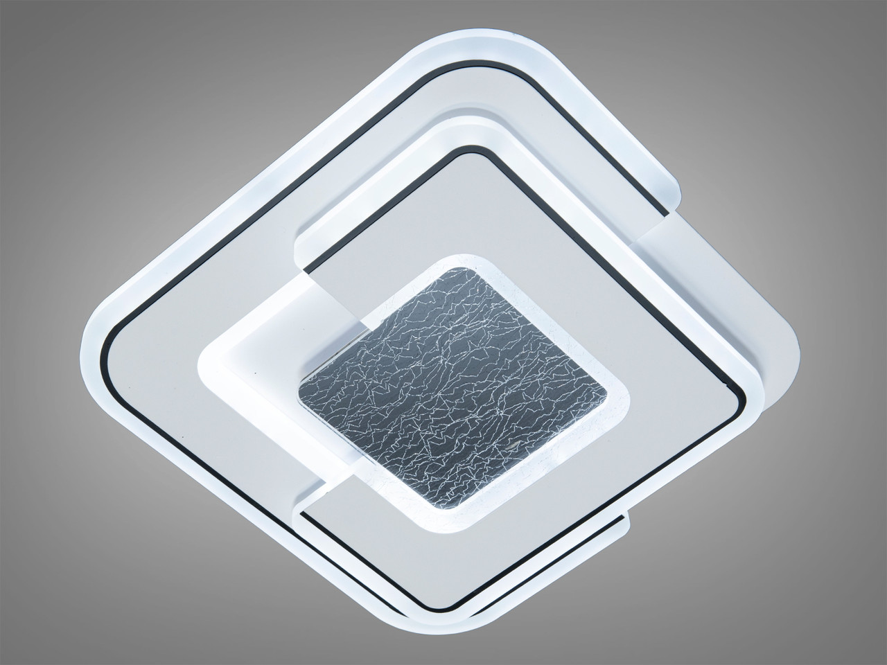 Світлодіодний світильник квадратний біло-чорний 54W для вітальні 4354-300