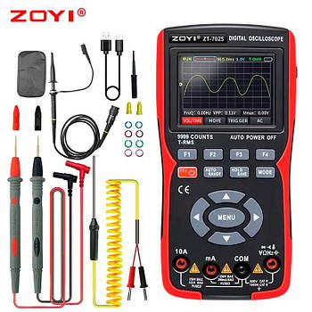 ZOYI, ZT-702S, осцилограф 10 МГц + мультиметр TrueRMS