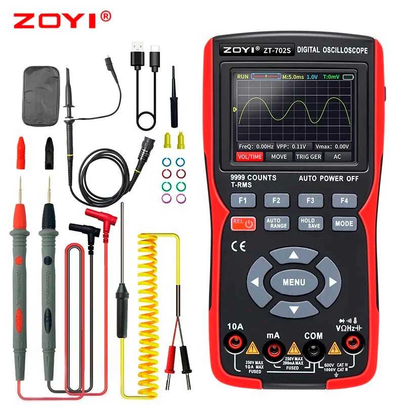 ZOYI, ZT-702S, осцилограф 10 МГц + мультиметр TrueRMS