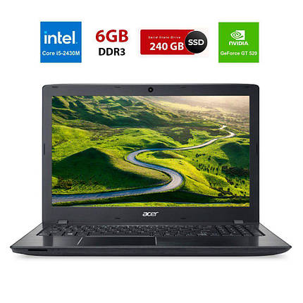 Ігровий ноутбук Acer Aspire 575G/ 15.6" (1920x1080)/ Core i5-2430M/ 6 GB RAM/ 240 GB SSD/ GeForce GT 520 1GB, фото 1
