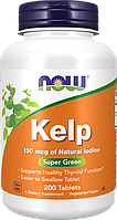 Now foods Kelp 150 mcg 200 табл, келп 150 мкг натуральный йод 200 таблеток, ламинария