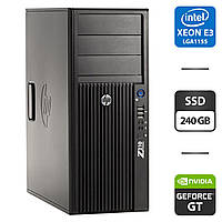 Робоча станція HP Z210 Workstation Tower / Intel Xeon E3-1230 (4 (8) ядра по 3.2 - 3.6 GHz) / 8 GB DDR3 / 240 GB SSD / nVidia
