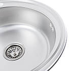 Кухонна мийка з нержавіючої сталі Platinum 510 ДЕКОР (0,6/170 мм), фото 3