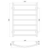 Рушникосушарка UNIO LD W 700-500-7 Драбинка Дуга вода - 33436-01, фото 4