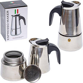 Гейзерна кавоварка на 6 чашок кави, 300мл, кавоварка для газової плити 18×11,5×10 см