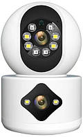 WiFi IP Камера для відеоспостереження Besder R11, 4MP, 2 незалежні об'єктиви, датчик руху, нічний запис