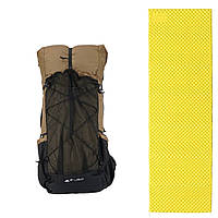 Рюкзак туристичний 3F UL GEAR 40 + 16л Ультралегкий. Колір: хакі. Вага: 850г + килимок Widesea жовто-сірий