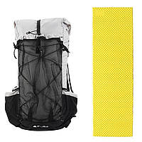 Рюкзак туристичний 3F UL GEAR 40 + 16л Ультралегкий. Сірий. Вага: 850г + килимок Widesea жовто-сірий