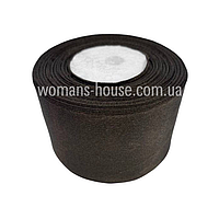 Атласна стрічка 5 см Бобіна 23 м (25 ярдів) Темно коричневий №185