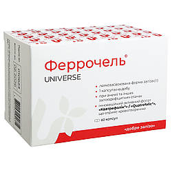 Феррочель, капсули сприяють відновленню дефіциту заліза, 60 шт.
