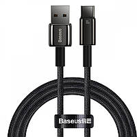 Кабель Baseus Tungsten Gold Fast Charging Data Type-C 100W (1m) black