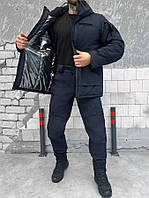 Зимний тактический костюм темно синий МЧС OMNI-HEAT зимняя форма темно синяя омни хит ДСНС / МЧС