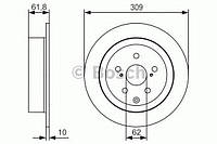 Диск тормозной задний RX-350 09-- TOYOTA 4243148070 на LEXUS RX (GYL1_, GGL15, AGL10)